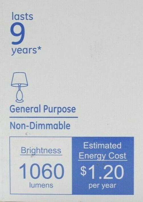 GE 75 Watt Soft White LED Light Bulb, 2700 K, 2 Bulbs Each - 2 Pack - Image 3 of 3