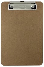 Memo Size 6'' x 9'' Clipboard Low Profile Clip Hardboard Pack of 1 