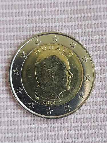 2 Euro Sondermünze Monaco 2014 Fürst Albert II Grimaldi wie neu.