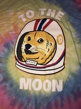 Dogecoin Shirt - Doge To The Moon, crypto tie dye Shirt Size 2XL