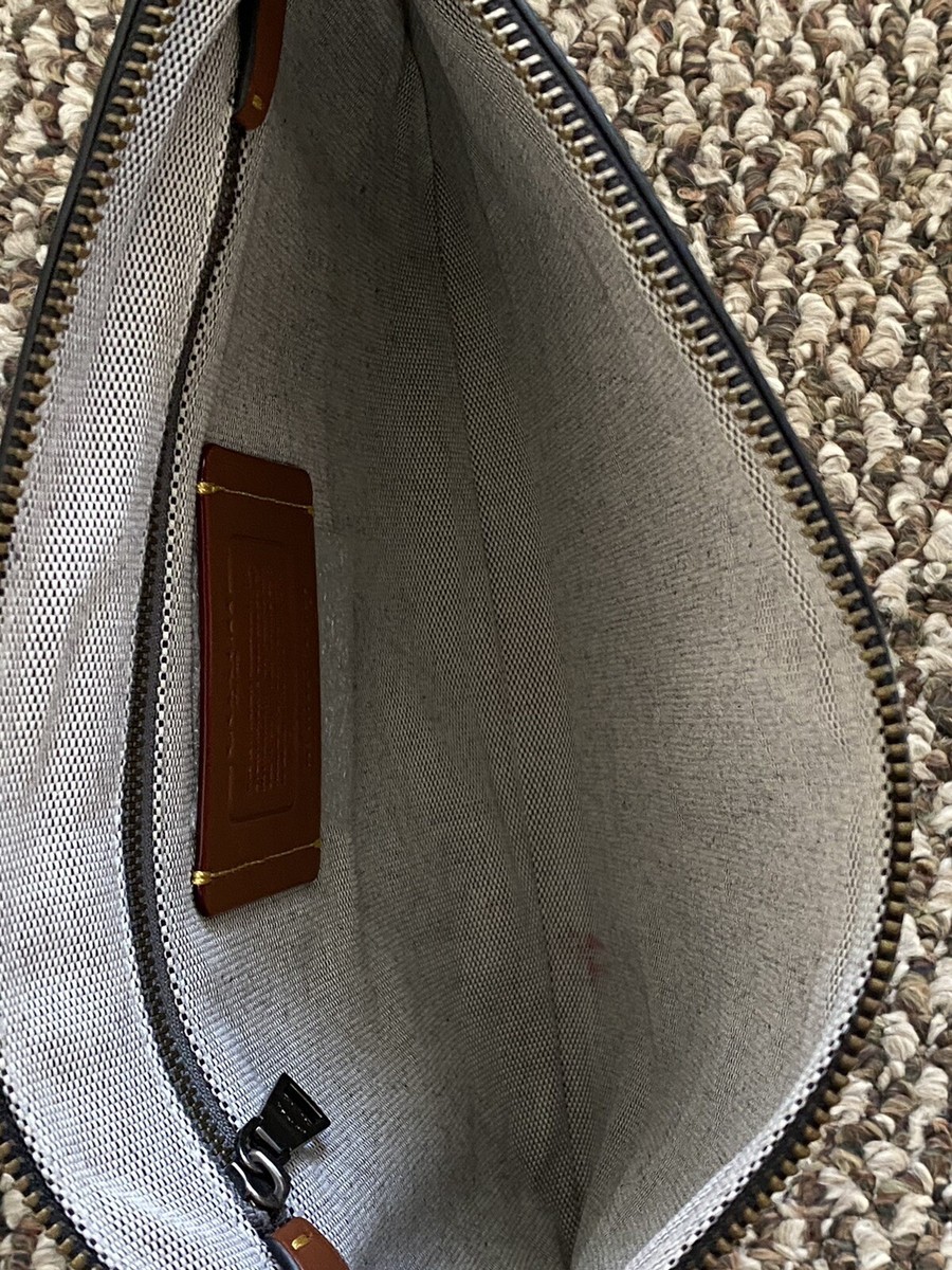 バッグ OLD COACH Leather pouch accessory holder Coach Vintage Leather Accessory Pouch Glovetan Red Gold