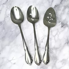 Oneida Chateau Stainless Flatware Serving Pieces Set Of 3 Glossy Silverware