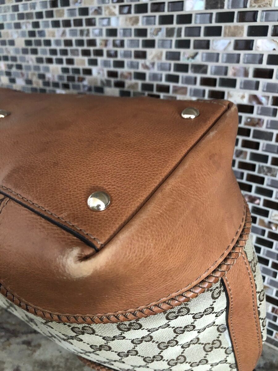 Gucci GG Canvas Marrakech Tote Bag Purse 257023 467891 Beige Gucci GG Canvas Marrakech Tote Bag Purse 257023 467891 Beige