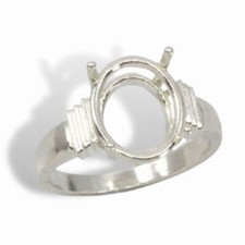 Oval Tri Slash Pre-notched Ring Mounting