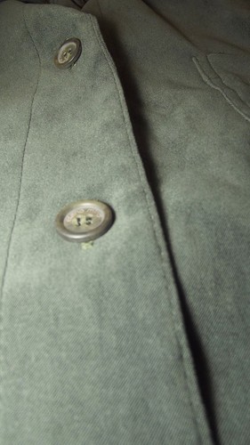 Elena Miro Giacca Trench Da Donna Verde Taglia XXL Cotone Velour Lunga Camiciona - Foto 7 di 15