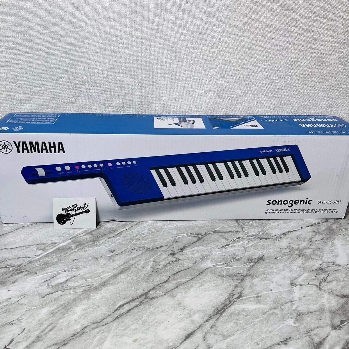 Yamaha SHS 300 SonoGenic Mini Keytar Blue 37 Keys with Strap USB SHS 300BU New