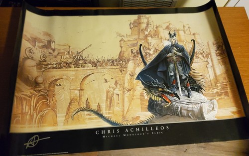 Chris Achilleos Michael Moorcocks Elric Poster 36x24" Vintage 1995 Wizard