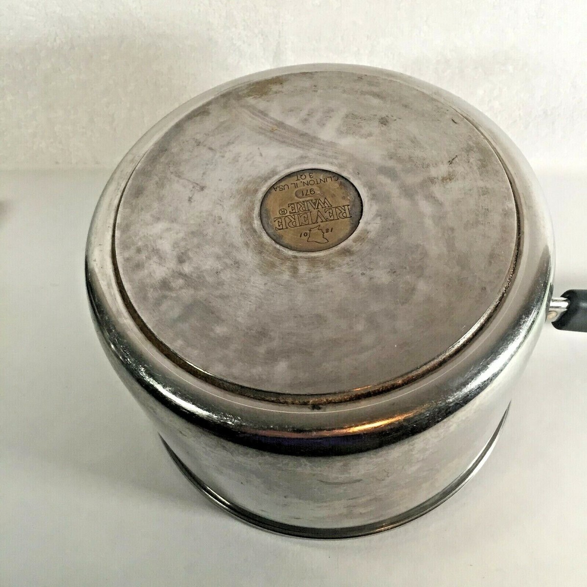 1801 Revere Ware 1.5 Qt Strainer & 3 Qt Sauce Pan Stainless Bottom with Lid  971 | eBay