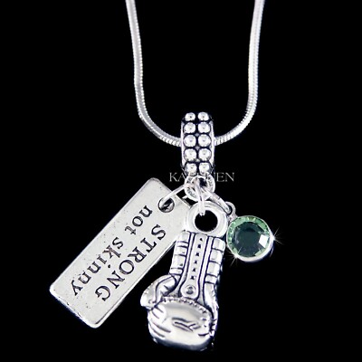~Strong not Skinny Boxing Gloves Fighter Boxer Rocky Movie Charm Unisex  Necklace
