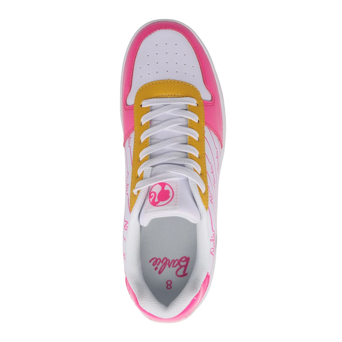 Barbie by Mattel Women's Casual Court Sneaker Shoe, Pink Barbie by Mattel Women's Casual Court Sneaker Shoe, Pink