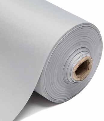 Drapery Blackout Fabric By The Yard White Lining 110'' Wide No Light Pass Through