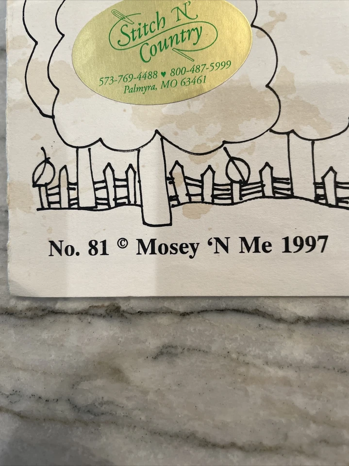 Mosey ‘N Me "Pumpkins for Sale" 1997 Number 81 Cross Stitch Chart Halloween Fall - Image 4 of 4