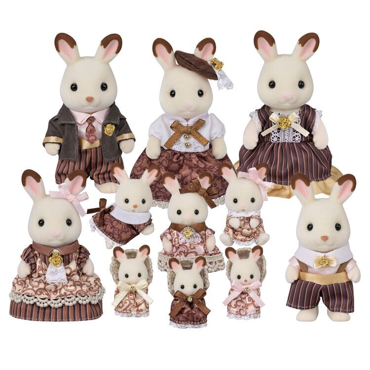Sylvanian Families Chocolate Rabbit Family 40th Anniversary Set