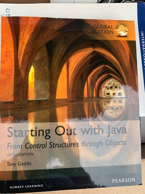 STARTING OUT WITH JAVA: From Control Structures Through Objects. VG. Global Ed.
