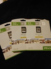 NEW Lot of 3 PNY 32GB ELITE SDHC FLASH CARD 100MB/s UHS-I P-SD32GU1100EL-EFDG