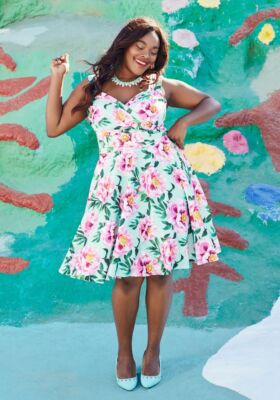 Modcloth Elegance My Way Floral Pink Greek Satin Sweetheart Dress L Spring