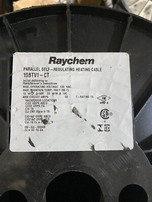Raychem 10BTV1-CT Hazardous Locations Rated Self Regulating 10w/ft 120v Cable