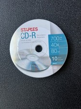 Staples CD-R 700MB 40X 80 Min-10 discs New Sealed