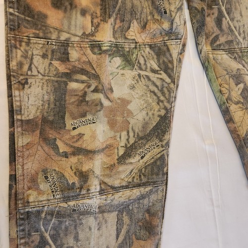 Vintage Wrangler Camo Pants Men 38x30 (Measure 36x30) Double Knee Denim USA made - Picture 6 of 9