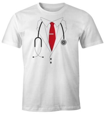 Mens T-Shirt Boss Doctor Doctor Smock Doctor Fancy Dress Carnival Fun Shirt