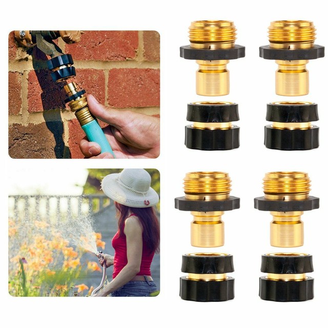 4/8PC Garden Hose Quick Connect Water Hose Fit Brass Female Male