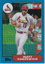 2017 Topps '87 Topps Silver Pack Chrome Blue #87MC Matt Carpenter S2 /115 - NM
