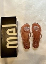 mel by melissa Harmonic Flip Flop girl s sandal coral glitter pre-owned size13