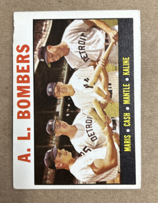 1964 Topps AL Bombers Roger Maris Norm Cash Mickey Mantle Al Kaline Card #331