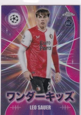 Topps Chrome Champions League 2024 No WK-12 Leo Sauer Rookie Wonderkids Japan - Bild 1 von 2