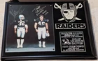 NFL Oakland Raiders Marcus Allen Todd Christensen 12x15 autographed Photo Plaque