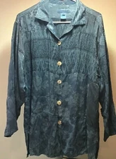 CITRON WOMENS BLOUSE BLUE SIZE MEDIUM  LONG SLEEVES 100% RAYON  NEW