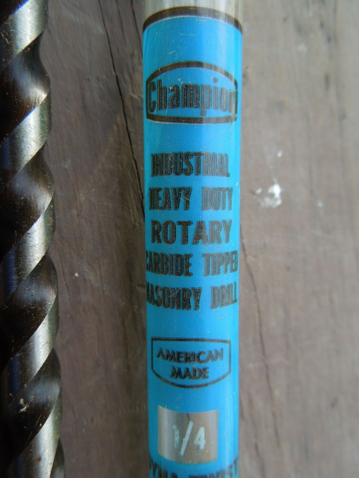 Champion Carbide Tip 1/4" X 4" Rotary Masonry Drill Bit Concrete USA 1/