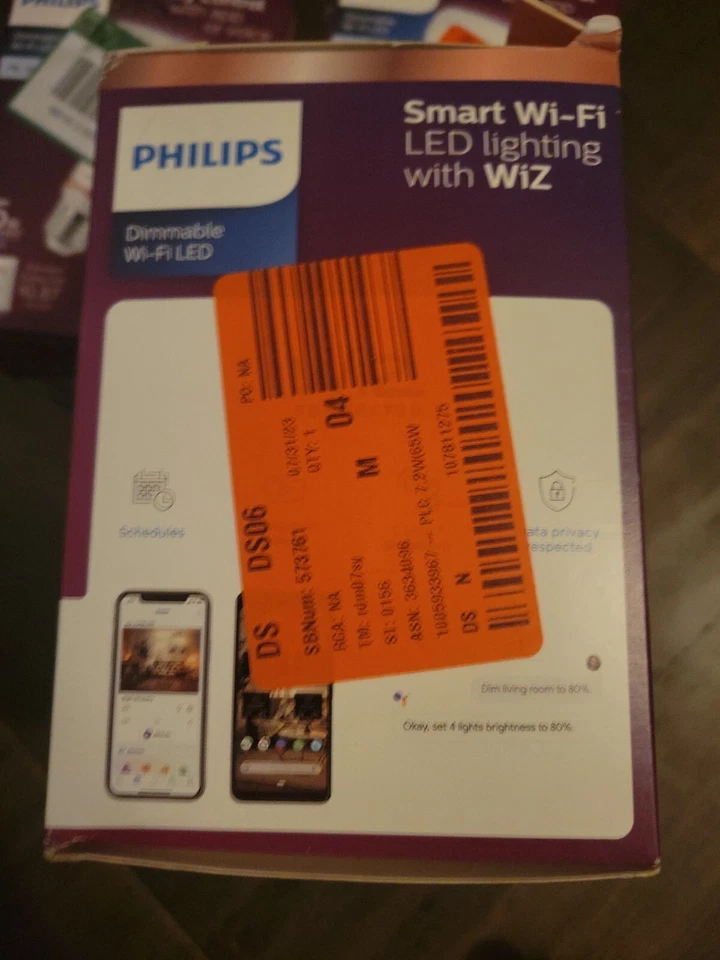 4 Pack Philips Daylight LED 65Watt Dimmable Smart Wi-Fi Wiz Connected Light  - Image 3 of 4