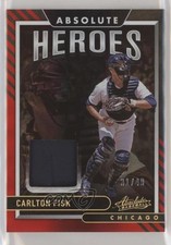 2022 Panini Absolute Heroes Memorabilia Spectrum Red 31/49 Carlton Fisk HOF 3c6