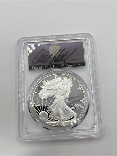 2002 W American Silver Eagle Proof Pr70dcam PCGS David Hall $1000pg