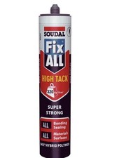 Soudal Fix All High Tack Hybrid Polymer Strong Sealant Adhesive - BLACK, 290ml
