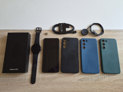 Samsung Galaxy S23 Plus gebraucht + Samsung Galaxy 44mm Watch 4 gebraucht.