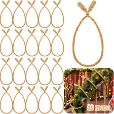 25-Inch Gold Christmas Garland Ties - 20 Pcs Reusable Decorative Twist Ties