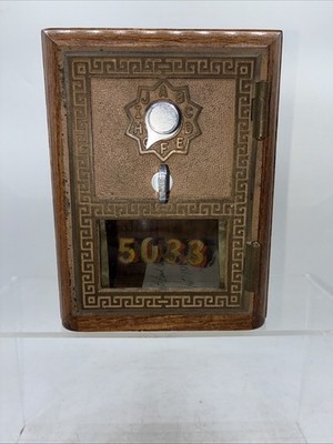 1956 Vintage Usps Post Office Door Mail Box Us Postal Bank #80 With Combination