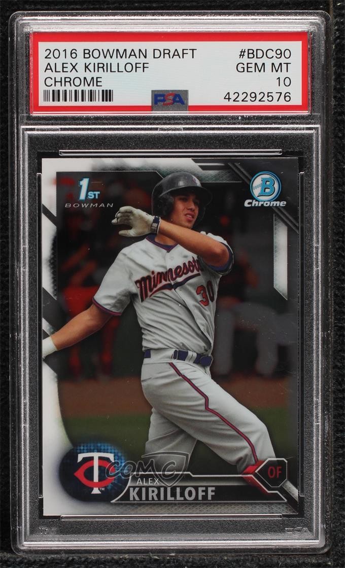 2016 Bowman Draft Chrome Draft Picks Alex Kirilloff #BDC-90 PSA 10 GEM MT 0vt8