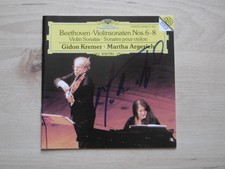 Martha Argerich signed CD Booklet "Beethoven Violinsonaten Nos. 6-8" autograph