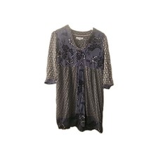 Boden Mollie Floral Tunic Tea Boho Dress~Blue White~3/4 Sleeve~Size 8R EUC