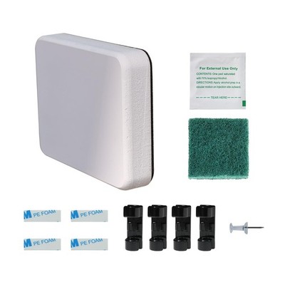 White Standard Size 4.5'' x 3.5'' x 0.75'' Stern Pad, Screwless Transducer Mounting