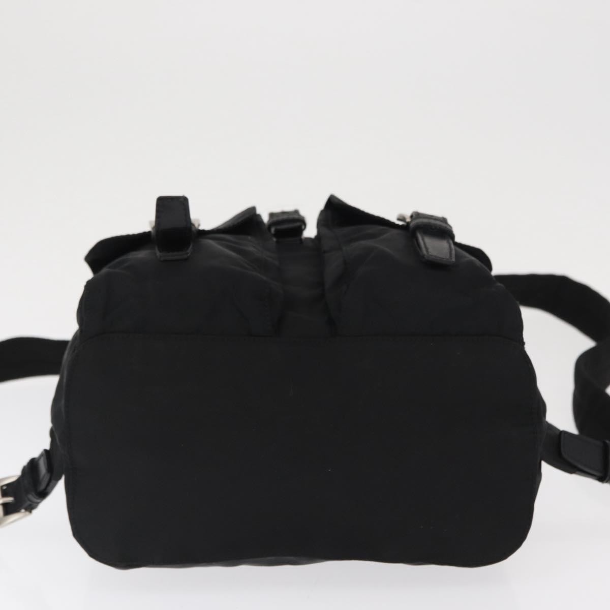 Prada Double Front Pocket Backpack Tessuto Black Nylon Backpack Bag Authentic thumbnail 14