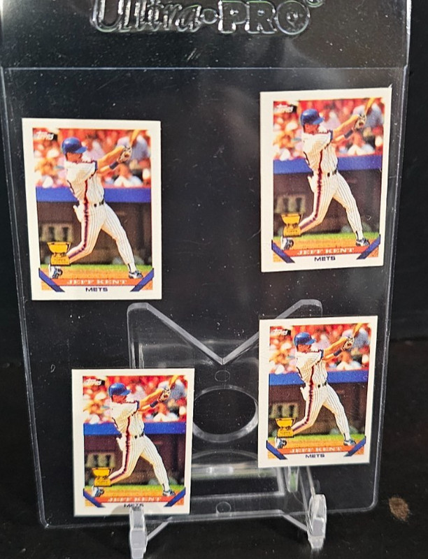 1993 Topps Micro JEFF KENT ROOKIE Mini Baseball Card #703 LOT OF 4 CARDS HOF