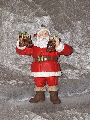 Classic Santa Holding 6 Bottles.of Coke A Cola In His Hands