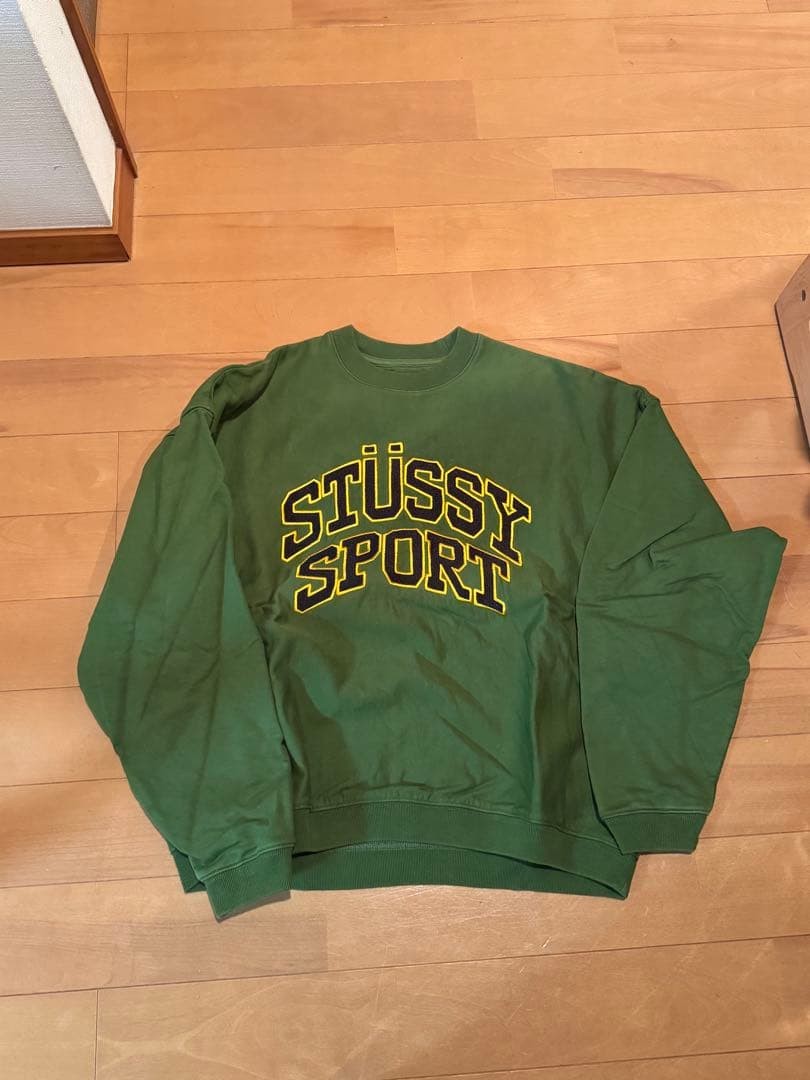 Stussy Sports Olive Green Sweatshirt