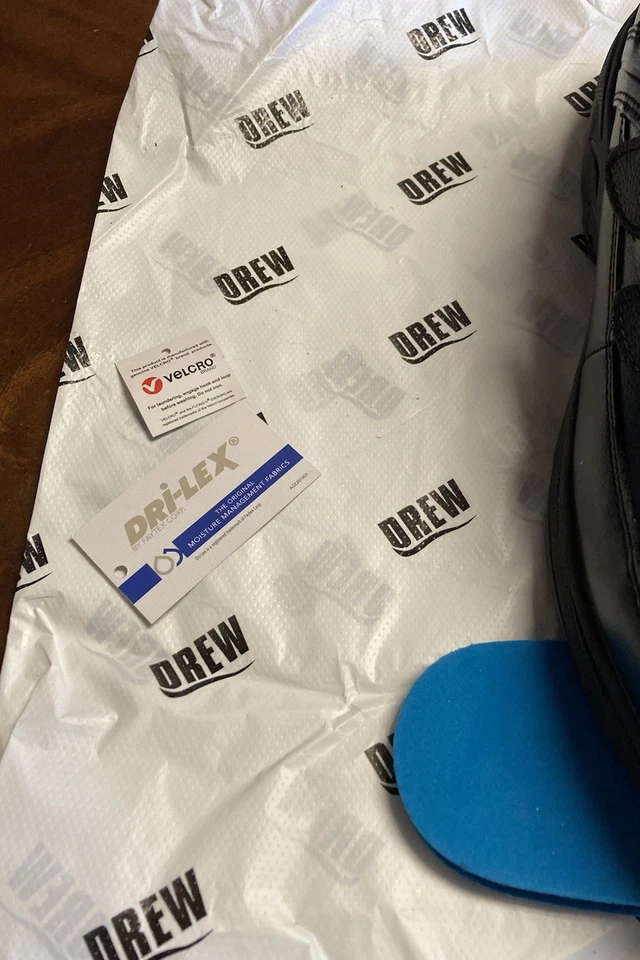 Drew Black Womens Paige Leather Padded Adjustable Sneakers Shoes 13N - Image 2 of 4