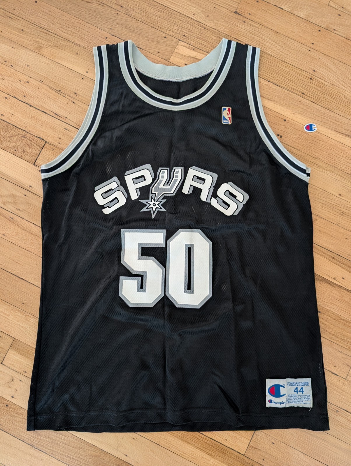 Vintage Champion San Antonio Spurs David Robinson 50 Jersey Mens 44  USA NBA
