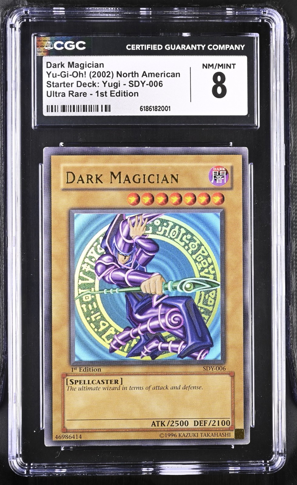 2002 Yu-Gi-Oh! Dark Magician SDY-006 1st Edition Ultra Rare CGC 8 Glossy Vintage